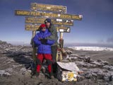 Sima and Arnold: Kilimanjaro together.