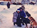 Dog mushing in Alaska.