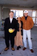 Architect Peter Cardew with Sima and Arnold.
